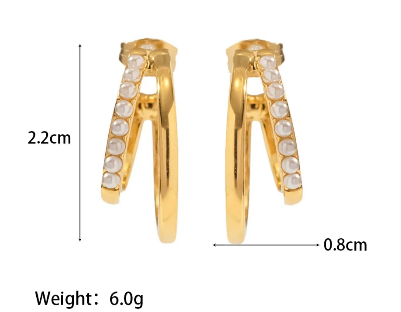 Ohrring Rosi mit Perlen